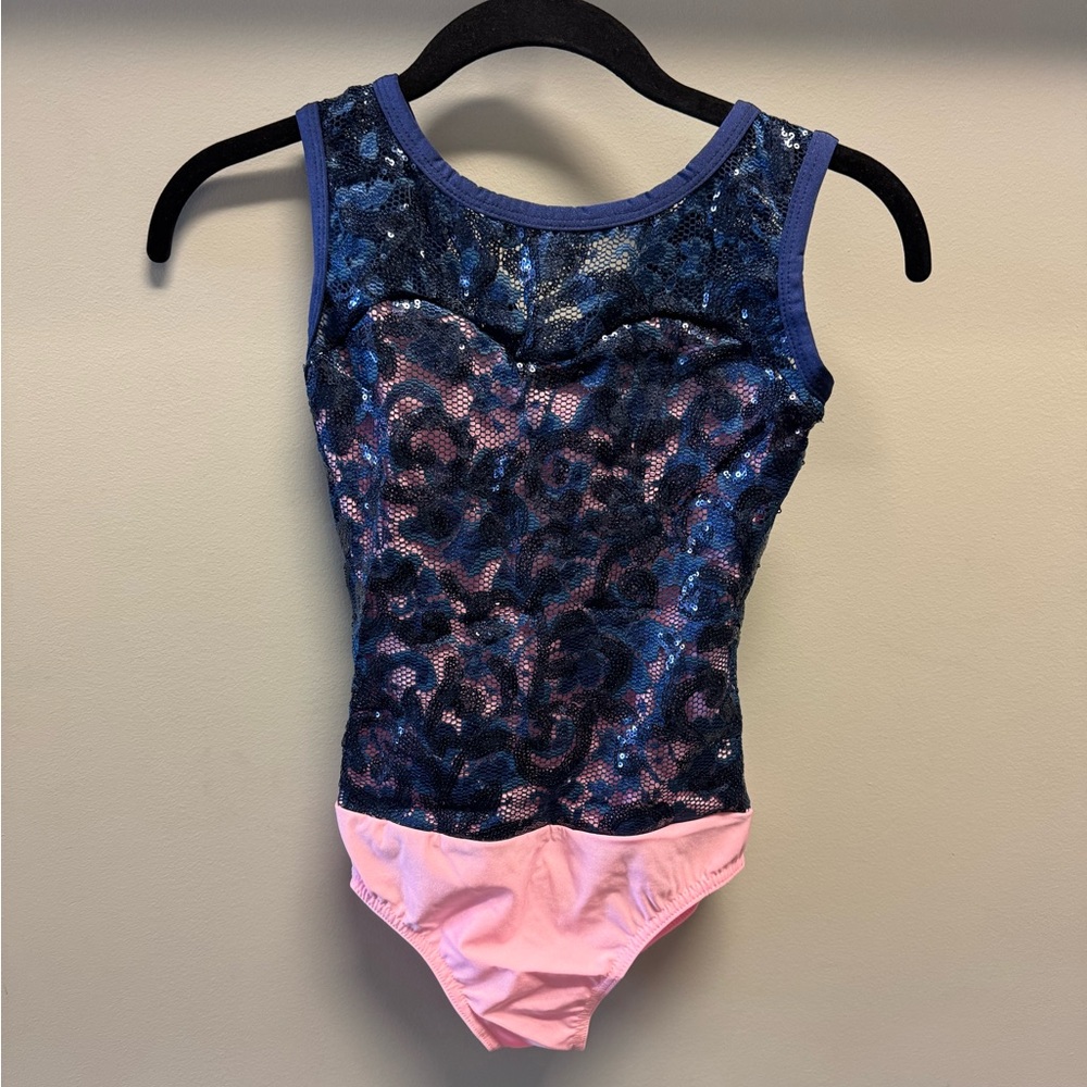Awish Come ISC leotard navy and pink never worn